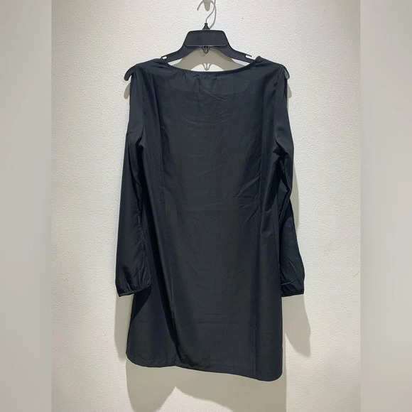 Just Fashion Now Long Sleeve Short Black Dress Cold Shoulder Size S NWT - Picture 3 of 11